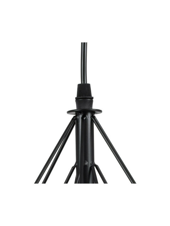 GloboStar Eiffel Pendant Light Black Rail with Socket E27 68x25x130cm