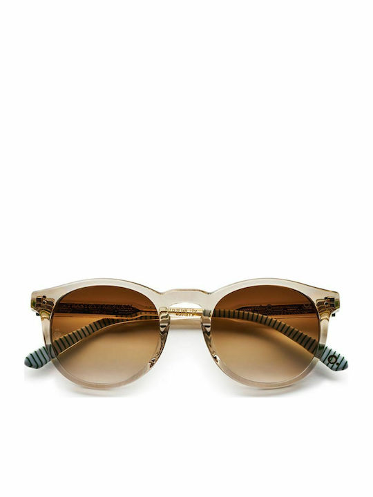 Etnia Barcelona Trastevere II Unisex Sunglasses with Transparent Plastic Frame and Brown Lens