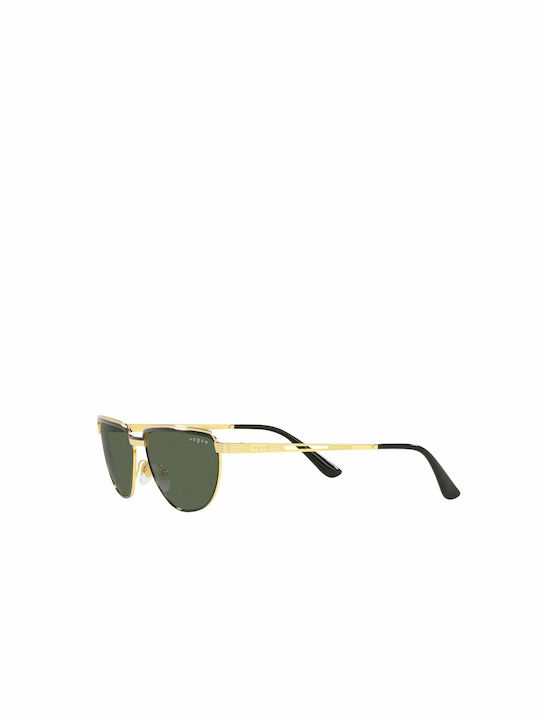 Vogue Women's Sunglasses with Gold Metallic Frame and Green Lens VO4235S 917/71
