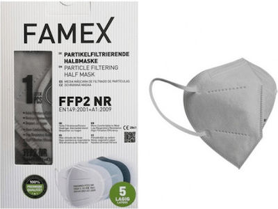 Famex Μάσκα Προστασίας FFP2 Particle Filtering Half NR σε Γκρι χρώμα 50τμχ