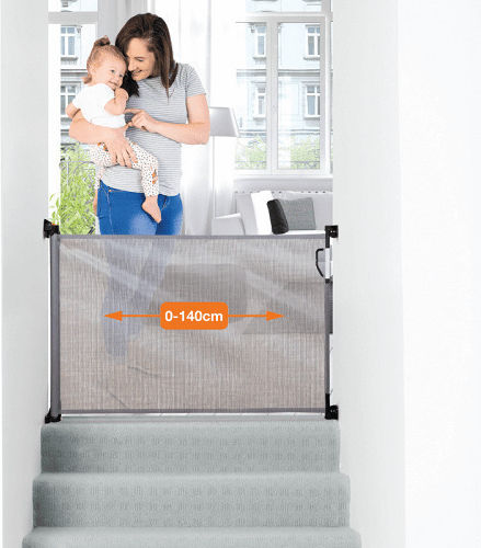 Dreambaby Сгъваемо Блиндирана врата с винтове в Сив Цвят 93.5εκ. 1бр
