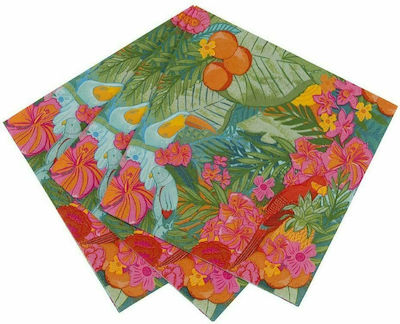 Party Napkins Tropical Multicolored 33x33cm. 20pcs