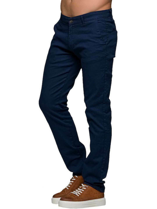 Trousers Chino Elastic in Regular Fit Blue Royal