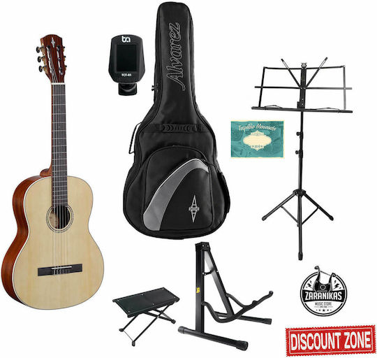 Alvarez Κλασική Κιθάρα 4/4 Regent RC26 Premium Bundle Natural Gloss