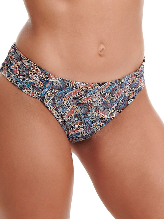 Set Bikini Floral Albastru