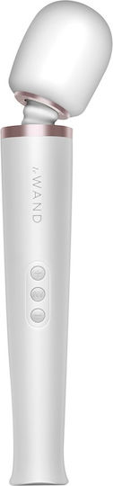 Le Wand Rechargeable Vibrating 10-Speed Wand Massager Vibrator Massage with Remote Control 12.5cm White
