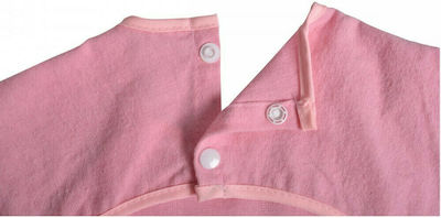 Cangaroo Tea Time Coverall Fabric with Button, Pocket & Sleeves Pink for 6 m+ 108723