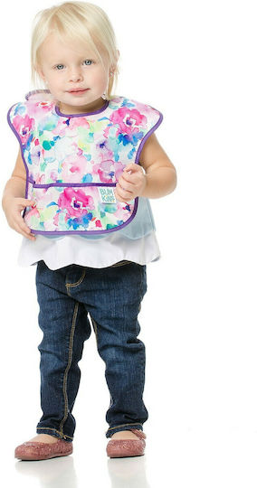 Bumkins Watercolor Waterproof Bib Plastic with Hoop & Loop Fastener & Pocket Multicolored for 6 m+