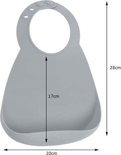 Make my Day Swan Waterproof Bib Silicone with Button & Pocket Pink for 6 m+