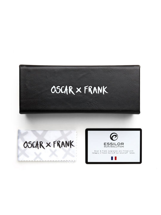 Oscar & Frank Haarlem Damen Sonnenbrille mit Schwarz Kunststoff Gestell und Schwarz Linse 016MB