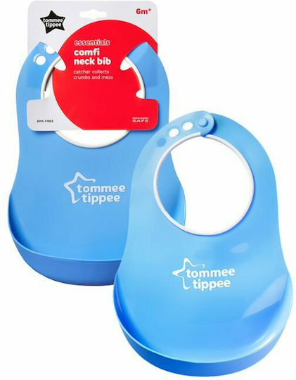 Tommee Tippee Comfi Impermeabila Bavetă Silicon cu buton & Buzunar pentru 6 m+