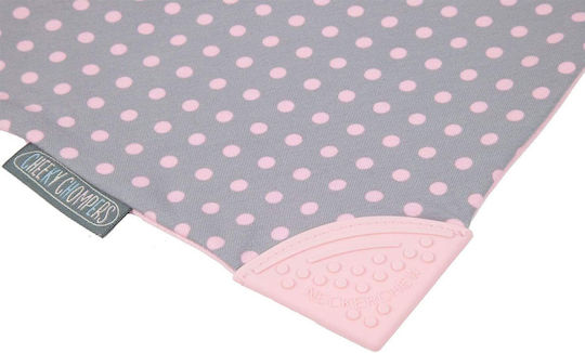 Cheeky Chompers Polka Pink Bandana Stoff mit Taste Rosa für 2 m+