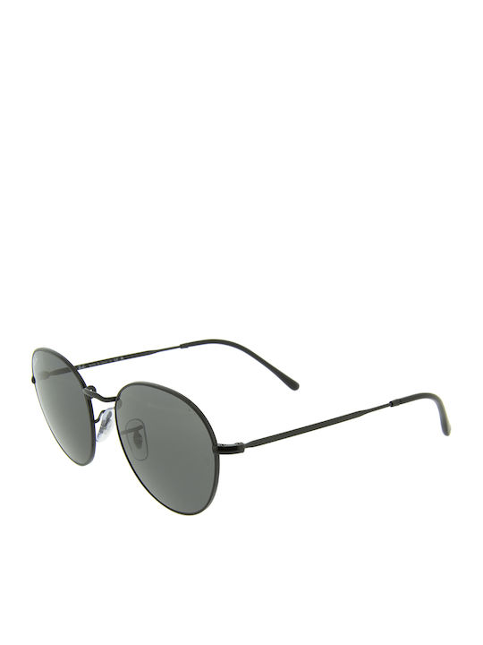 Ray Ban New Round Unisex Sunglasses with Black Metal Frame and Blue Mirror Lens RB3637 002/G1