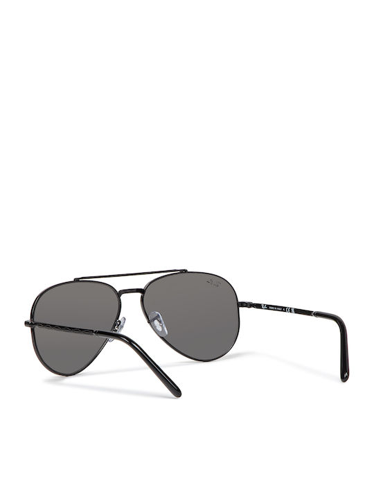 Ray Ban Aviator Unisex Γυαλιά Ηλίου με Μαύρο Μεταλλικό Σκελετό και Μαύρο Φακό RB3625 002/B1