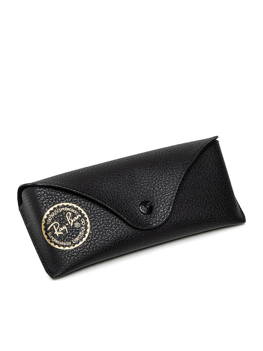 Ray Ban Unisex Sunglasses with Rose Gold Metal Frame and Brown Lens