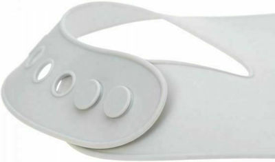 Laessig Little Chums-Mouse Waterproof Bib Silicone with Button & Pocket Gray