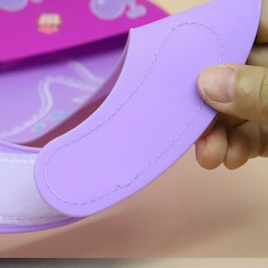 Marcus & Marcus Wide Me Whale Impermeabila Bavetă Silicon cu autocolant & Buzunar Violet