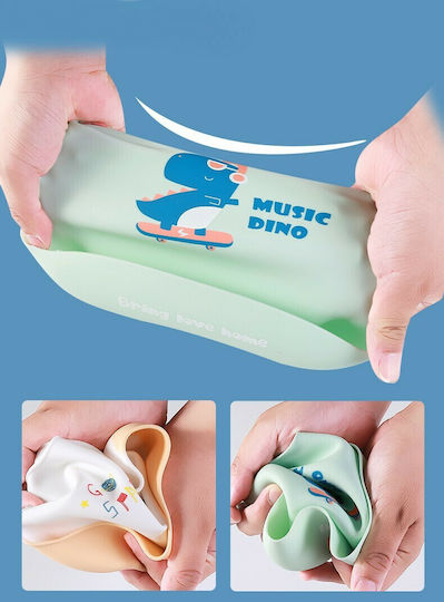 Fiko Little Fox Waterproof Bib Silicone with Button & Pocket Pink for 6 m+