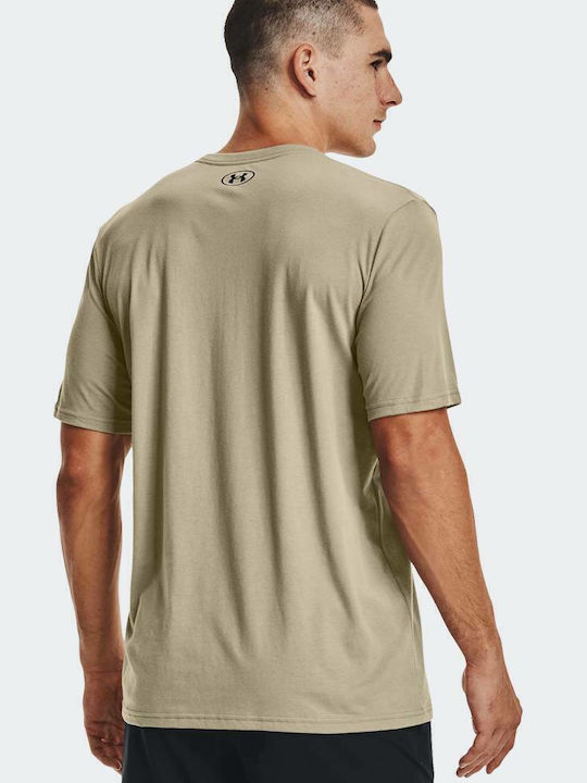 Under Armour Ανδρικό Tshirt Khaki Gray με Λογότυπο 1370519037