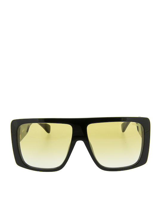 Moschino Unisex Sunglasses with Black Plastic Frame and Yellow Gradient Lens MOS119/S 807/06
