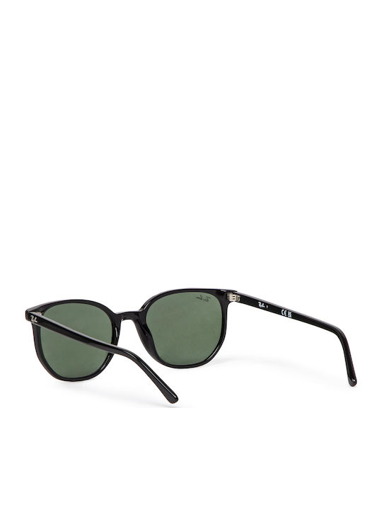 Ray Ban Elliot Unisex Ochelari de soare cu Negru Cadru și Verde Lentilă
