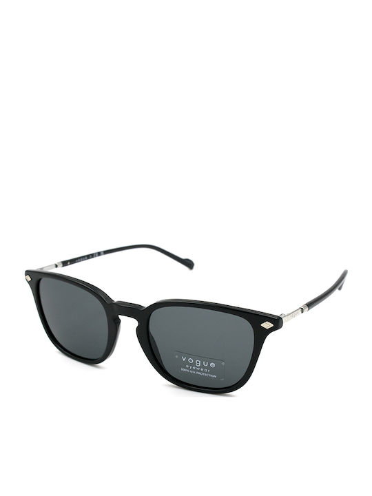 Vogue Unisex Sunglasses With Black Horn-Rimmed Frame And Grey Lens VO5431S W44/87