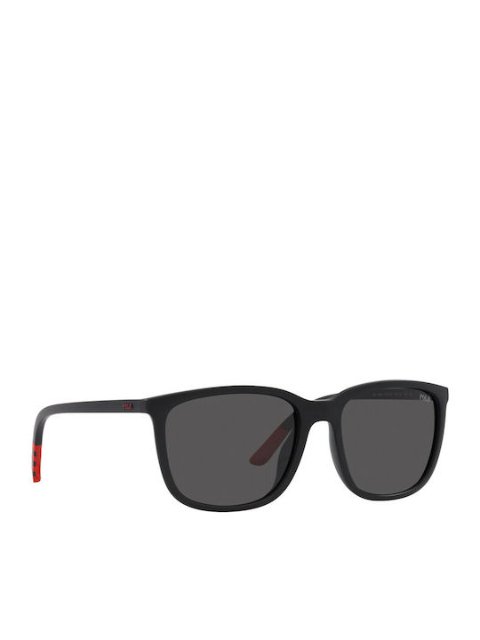 Ralph Lauren Men's Sunglasses with Black Plastic Frame and Black Lens PH4185U 537587