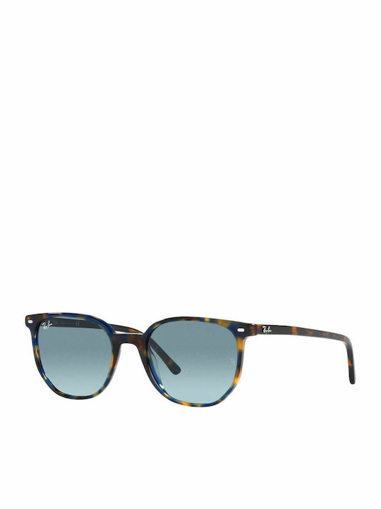 Ray Ban Elliot Unisex Ochelari de soare cu Maro Tortoise Cadru și Albastru Degrade Lentilă