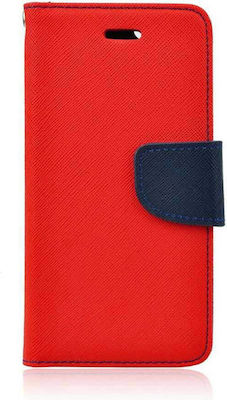 Forcell Fancy Synthetic Leather Book Red/Blue (Galaxy A13 4G)