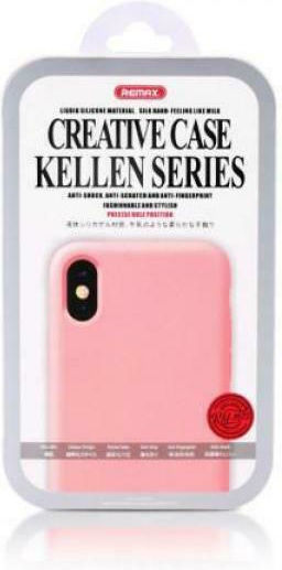 Remax Kellen Umschlag Rückseite Silikon Rosa (iPhone X / Xs)