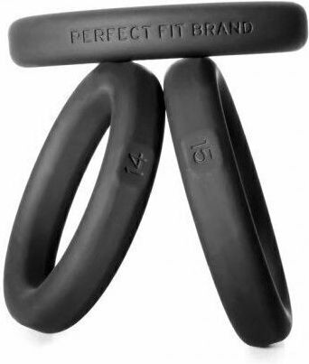 Perfect Fit Brand Xact-Fit Silicone Rings Комплект Пръстени Петел Силикон Черен 3бр