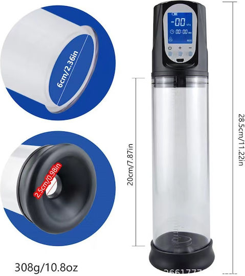 Realov Automatic Penis Pump Τρόμπα Πέους με Δόνηση Διάφανη