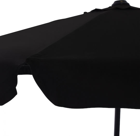 Professional Round Metal Parasol Darwin Black Φ2.35xH2.4m