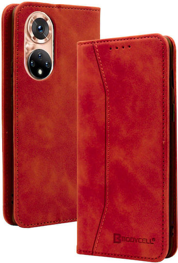 Bodycell PU Leather Brieftasche Synthetisches Leder Rot (Ehre 50)