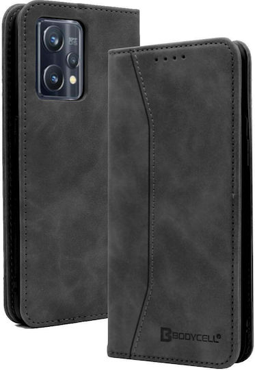 Bodycell PU Leather Brieftasche Synthetisches Leder Schwarz (Realme 9 / 9 Pro+)