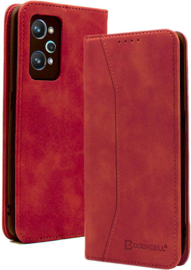 Bodycell PU Leather Wallet Δερματίνης Κόκκινο (Realme GT Neo 2 / Realme GT Neo 3T 5G)
