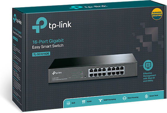 TP-LINK TL-SG1016DE Managed L2 Switch with 16 Gigabit (1Gbps) Ethernet Ports