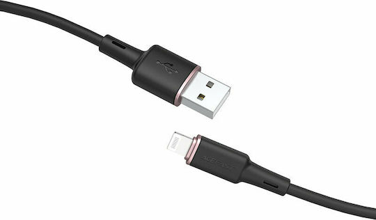 Acefast C2-02 Редовна USB-A към Lightning кабел Черен 1.2м