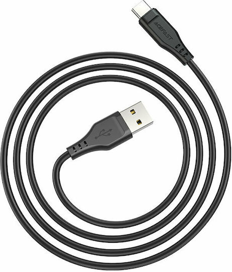 Acefast C3-04 USB 2.0 Cable USB-C male - USB-A 60W Black 1.2m