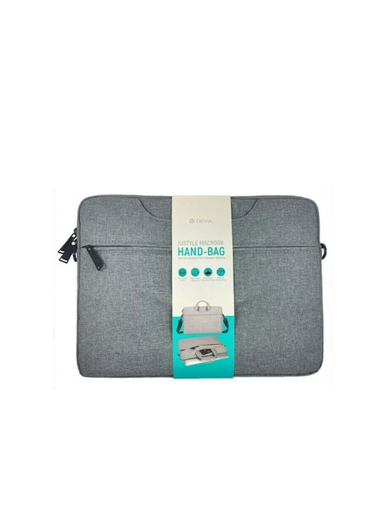 Devia Justyle Τσάντα Ώμου / Χειρός για Laptop 16" σε Γκρι χρώμα