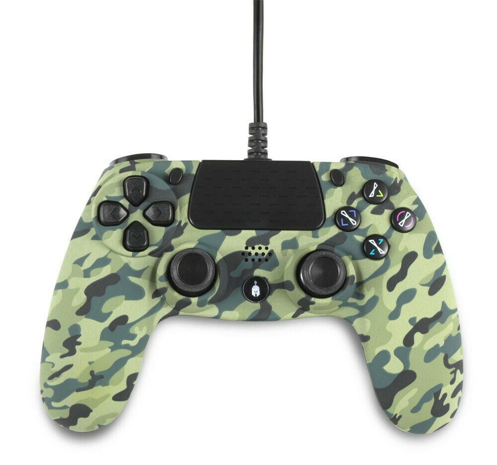 Spartan Gear - Hoplite Wired Controller (compatible with PC and playstation 4) (colour: Green Camo)
