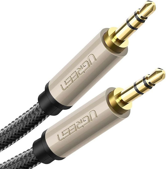 Ugreen 3,5mm Klinkenkabel 3,5mm Stecker - 3,5mm Stecker Grau 2m mit Vergoldeten Anschlüssen 10604