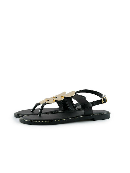 B-Soft Women's Flat Sandals in Black Color