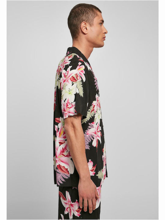 Κοντομάνικο Πουκάμισο σε Κανονική Γραμμή Floral Dark Jungle