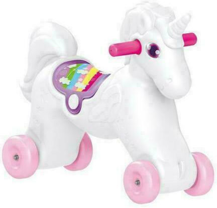 Dolu Cal balansoar 2 în 1 Unicorn Jucărie cu leagăn Unicorn pentru greutate maximă de 23kg Roz
