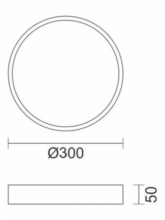 Spot Light Στρογγυλό Εξωτερικό LED Panel Ισχύος 28W με Ρυθμιζόμενο Λευκό Φως 30x30εκ.