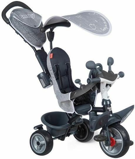 Smoby Baby Driver Plus Μετατρεπόμενο με Χειρολαβή Γονέα για 10 Μηνών Γκρι