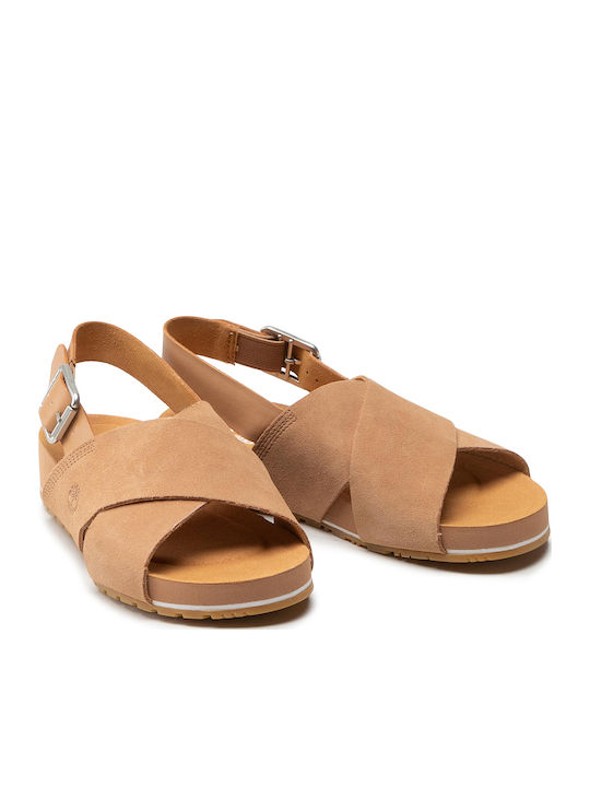 MalibuWaves Basic X Strap Sandale Casual Damă Maro