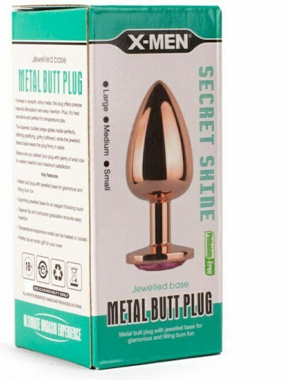 Debranet X-Men Secret Shine Classic Rose Анална тапа Large Розов