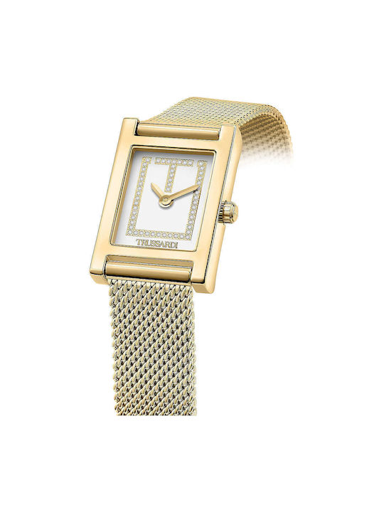 Trussardi T-Strict Watch with Gold Metal Bracelet